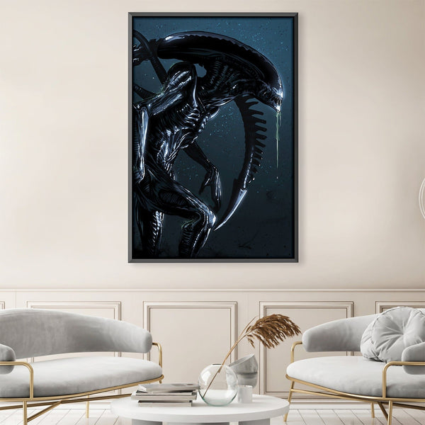 Alien Xenomorph Canvas Art 30 x 45cm / Unframed Canvas Print Clock Canvas