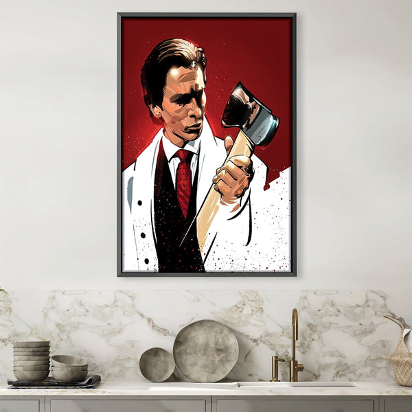 American Psycho Canvas Art 30 x 45cm / Unframed Canvas Print Clock Canvas