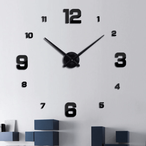 Apollo Clock Black Clock Canvas