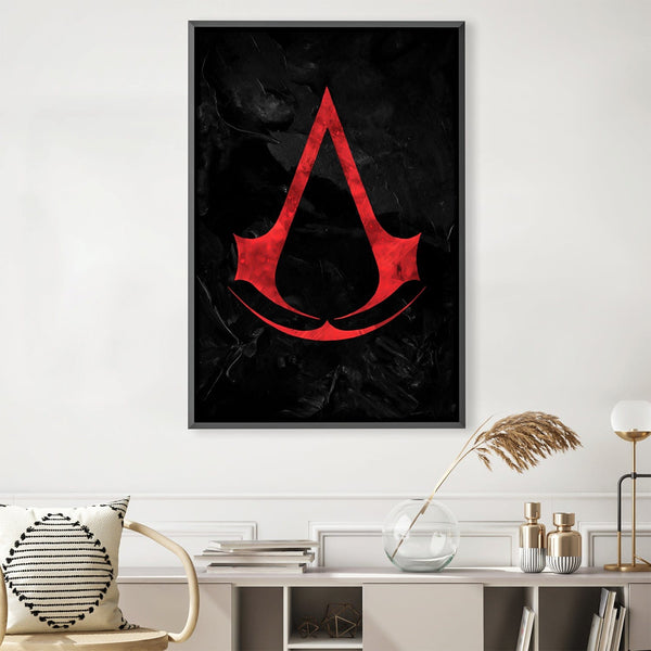 Assasins Creed Black Canvas Art Clock Canvas