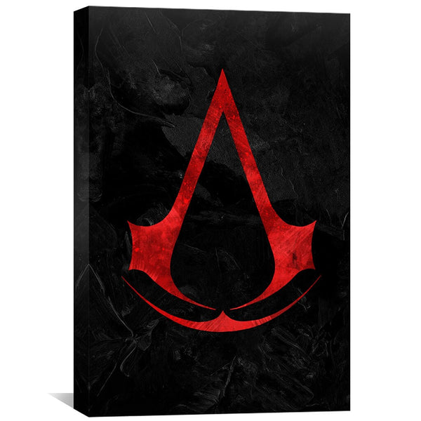 Assasins Creed Black Canvas Art 30 x 45cm / Unframed Canvas Print Clock Canvas