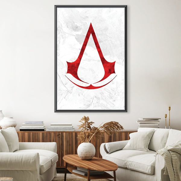 Assasins Creed White Canvas Art Clock Canvas