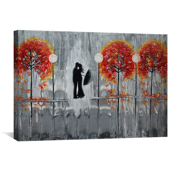 Autumn Rain Canvas Art Clock Canvas