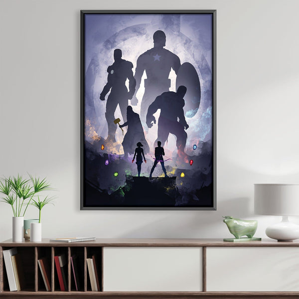 Avengers Silhouette Canvas Art 30 x 45cm / Unframed Canvas Print Clock Canvas