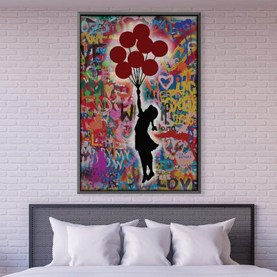 Banksy Balloon Girl Graffiti Canvas Art Clock Canvas