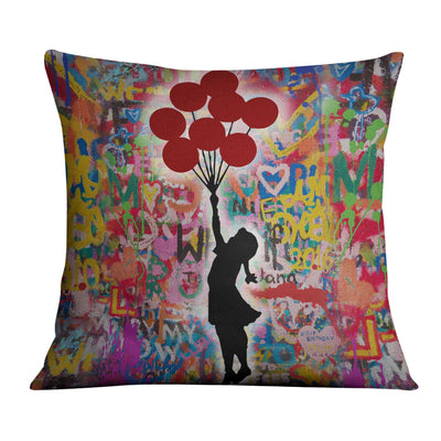 Banksy Balloon Girl Graffiti Cushion Cushion Cushion Square Clock Canvas