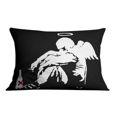 Banksy Fallen Angel Cushion Cushion 48 x 33cm Clock Canvas