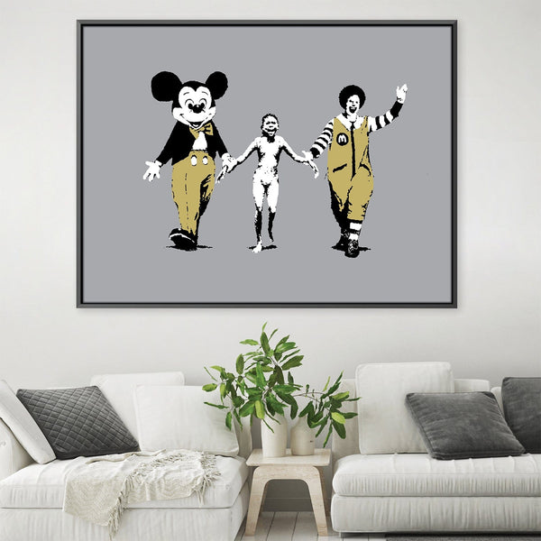 Banksy Napalm Canvas Art Clock Canvas