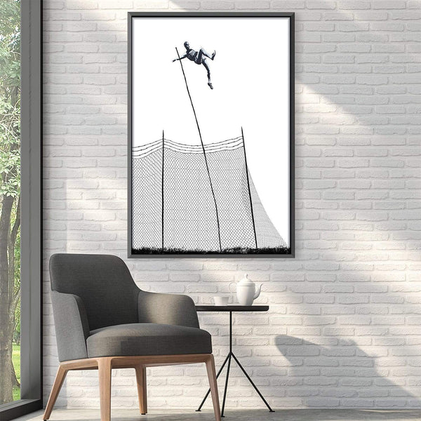 Banksy Pole Vaulter Canvas Art Clock Canvas