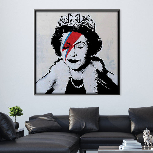 Banksy Queen Canvas Art Clock Canvas