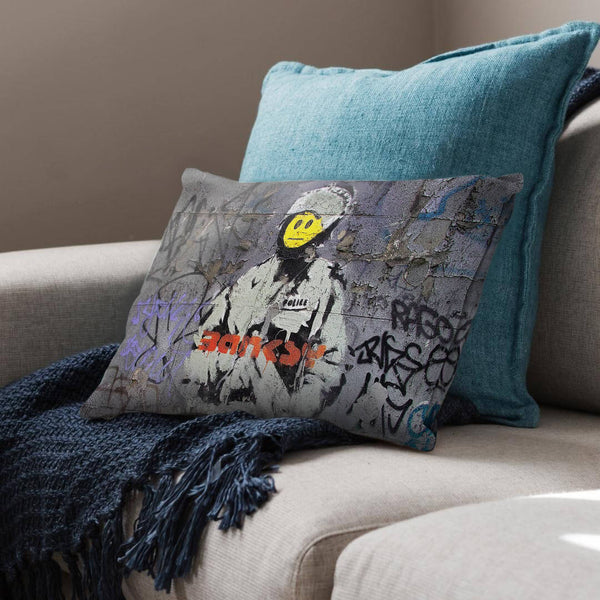 Banksy Smiley Riot Cop Cushion Cushion Cushion Landscape Clock Canvas