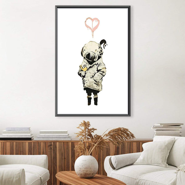 Banksy Space Girl And Bird Canvas Art Clock Canvas