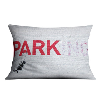 Banksy Swing Girl Cushion Cushion 48 x 33cm Clock Canvas