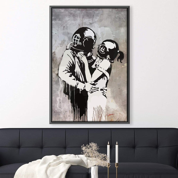 Banksy Think Tank Canvas Art Clock Canvas