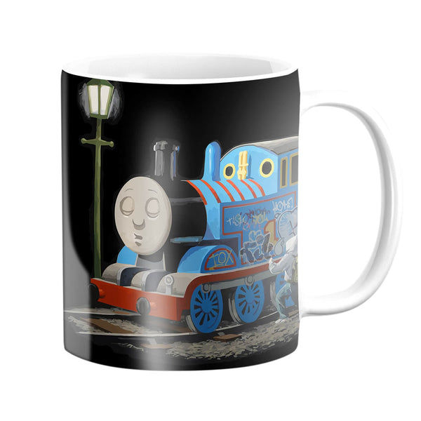 Banksy Thomas the Tank Engine Mug Mug White Clock Canvas