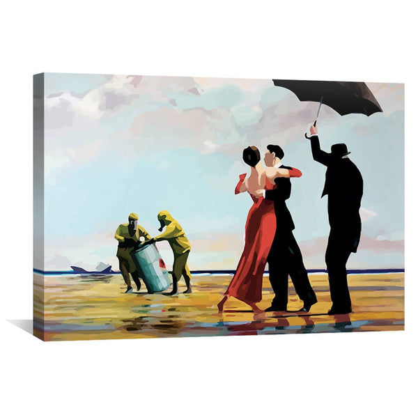 Banksy Toxic Beach Canvas Art Clock Canvas