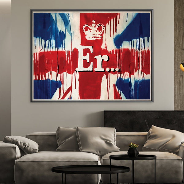 Banksy Union Jack Er Canvas Art Clock Canvas