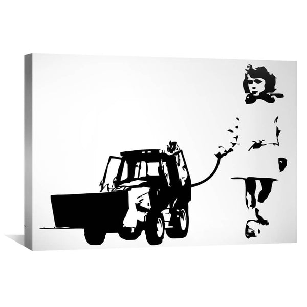 Banksy Walking The Cat Canvas Art Clock Canvas