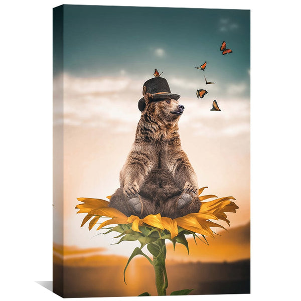 Bear 3 Canvas Art Clock Canvas