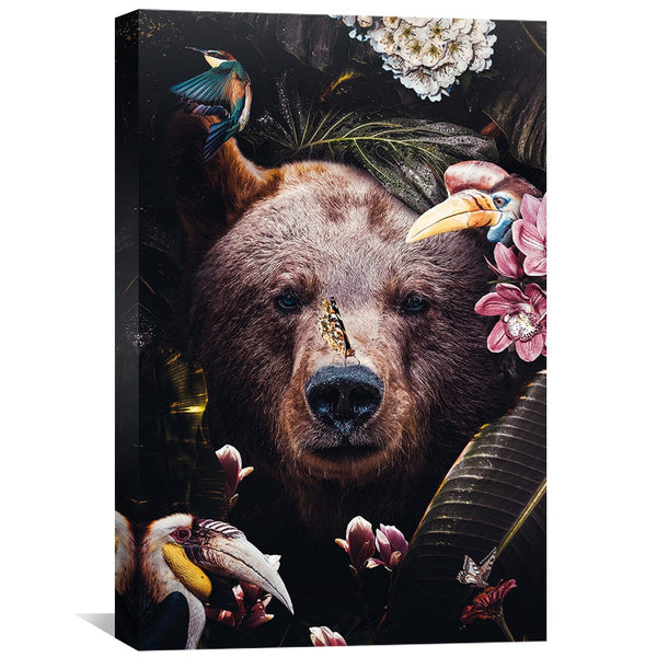 Bear Canvas Art Clock Canvas