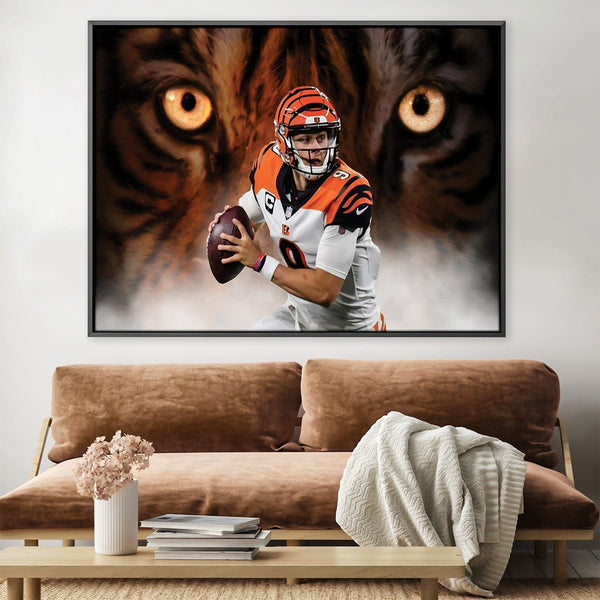 Bengals QB Canvas Art Clock Canvas