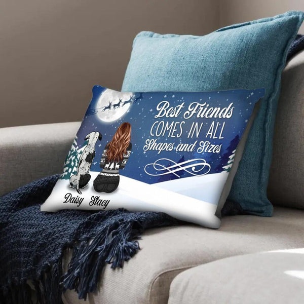 Best Friends Shapes and Sizes Cushion Customizer Landscape Cushion / Polyester Linen / 48 x 33cm Clock Canvas