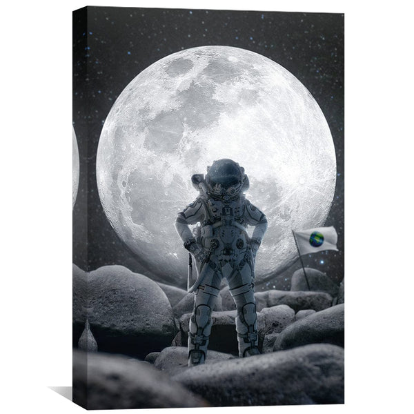 Big Moon Canvas Art Clock Canvas