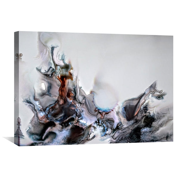 Black Flames Canvas Art Clock Canvas