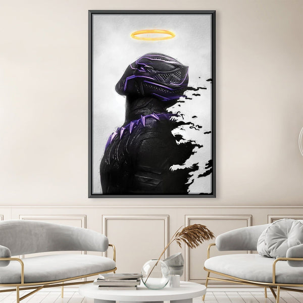 Black Panther Tribute Canvas Art 30 x 45cm / Unframed Canvas Print Clock Canvas