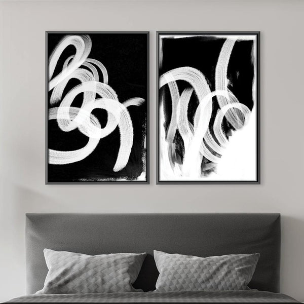 Black Vanilla Canvas Art Clock Canvas