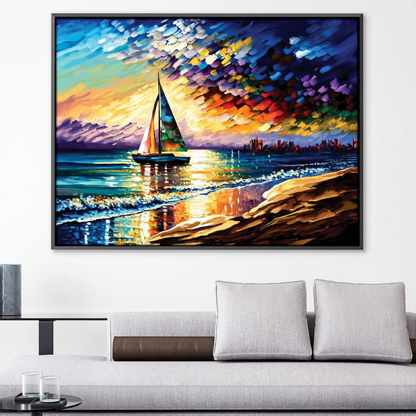 Boat Days Canvas Art Clock Canvas