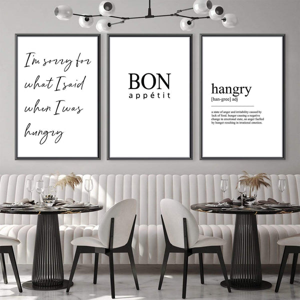 Bon Appetit Canvas Art Clock Canvas