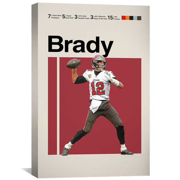 Brady Stats Canvas Art Clock Canvas