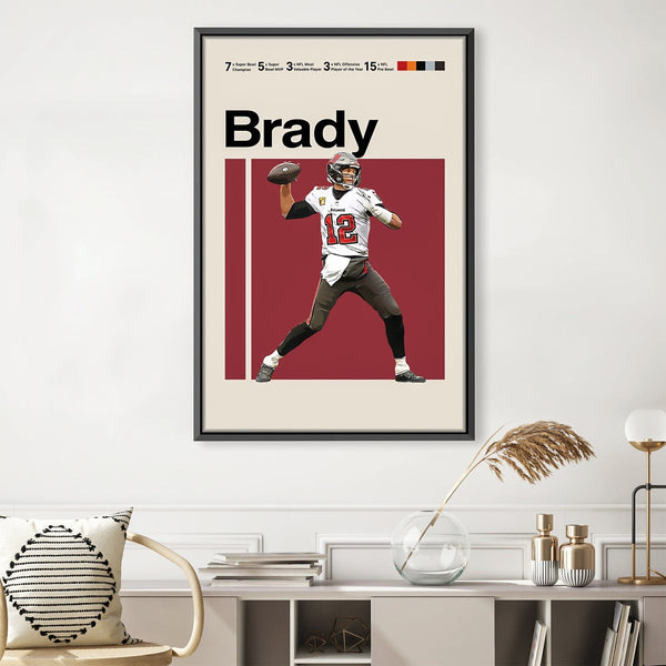 Brady Stats Canvas Art 30 x 45cm / Unframed Canvas Print Clock Canvas