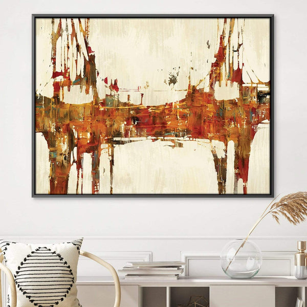 Bronze Expressionism Canvas Art Clock Canvas