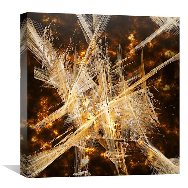 Bronze Tone Divide Canvas Art 30 x 30cm / Unframed Canvas Print Clock Canvas