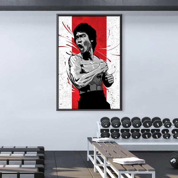 Bruce Lee 2 Canvas Art Clock Canvas