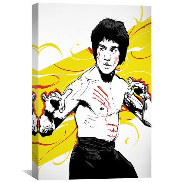 Bruce Lee 3 Canvas Art 30 x 45cm / Unframed Canvas Print Clock Canvas