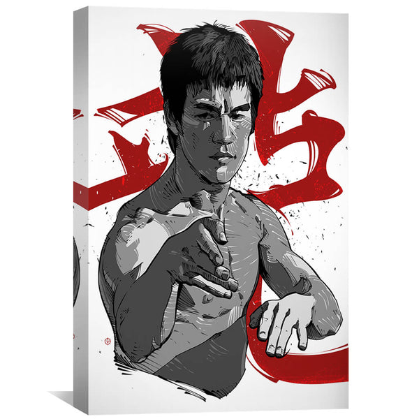 Bruce Lee 4 Canvas Art 30 x 45cm / Unframed Canvas Print Clock Canvas