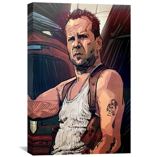 Bruce Willis Canvas Art Clock Canvas