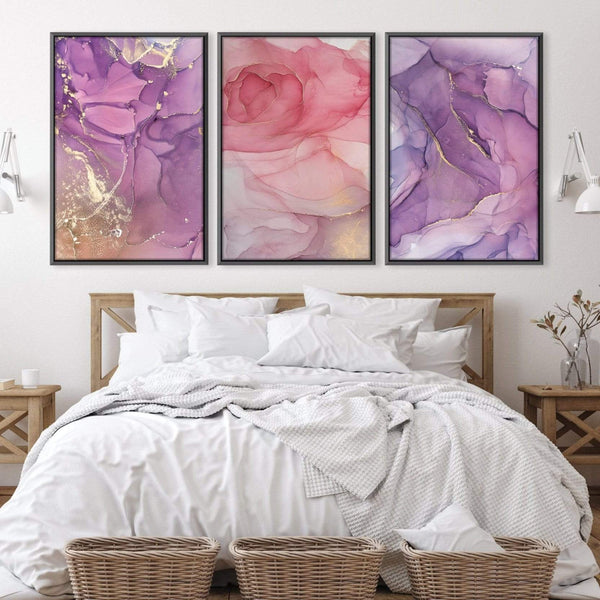 Brushed Petal Canvas Art Clock Canvas