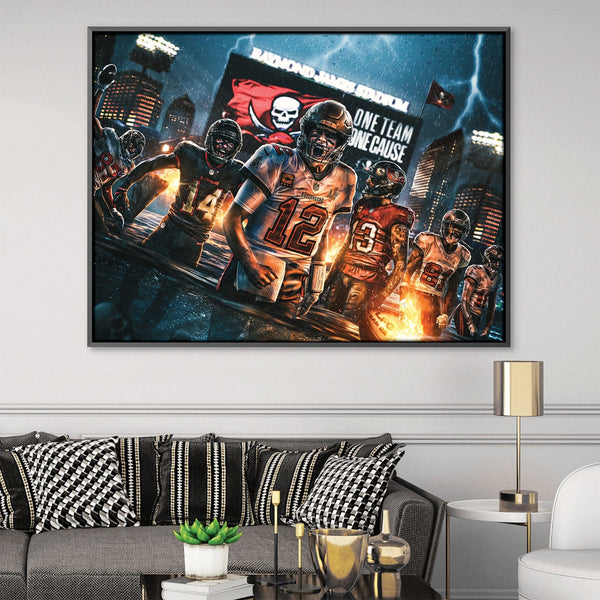 BUCCANEERS Canvas Art 45 x 30cm / Unframed Canvas Print Clock Canvas