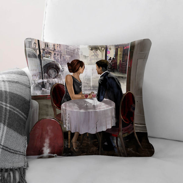 Cafe Love Cushion Cushion 45 x 45cm Clock Canvas