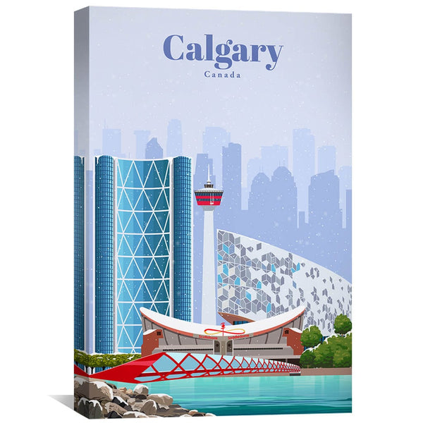 Calgary Canvas - Studio 324 Art 30 x 45cm / Unframed Canvas Print Clock Canvas