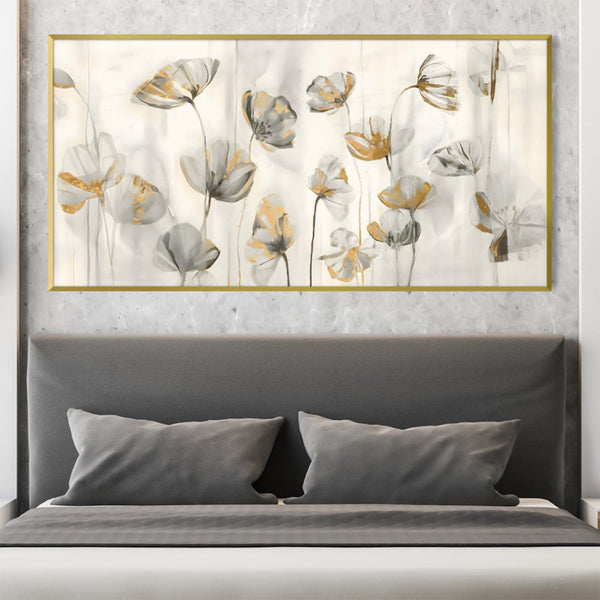 Calm Flowers Canvas Art Clock Canvas