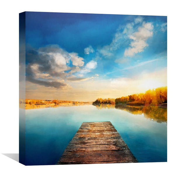 Calm Nature Canvas Art 30 x 30cm / Unframed Canvas Print Clock Canvas