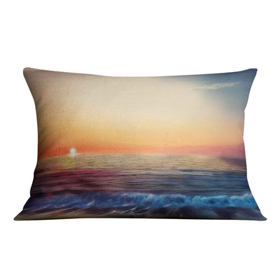 Calm Shores Cushion Cushion 48 x 33cm Clock Canvas