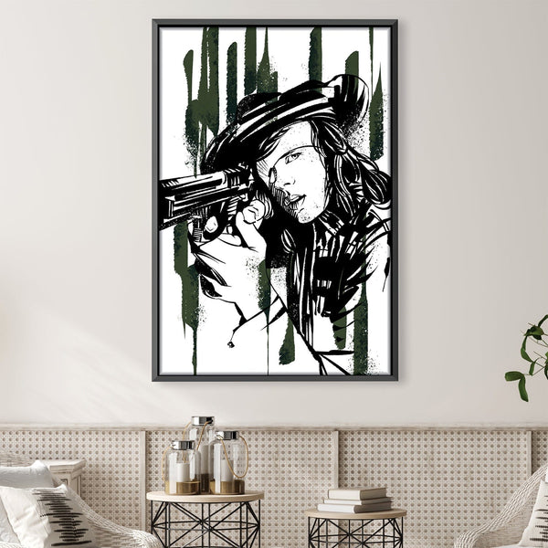 Carl Grimes Canvas Art 30 x 45cm / Unframed Canvas Print Clock Canvas