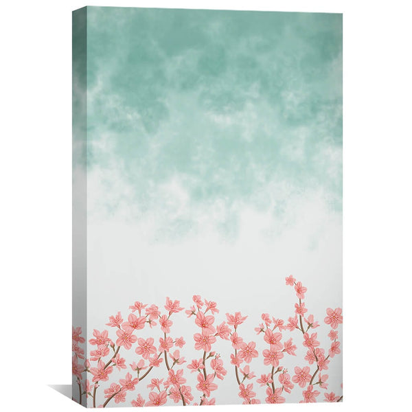 Cherry Blossoms In The Sky Canvas Art 30 x 45cm / Unframed Canvas Print Clock Canvas