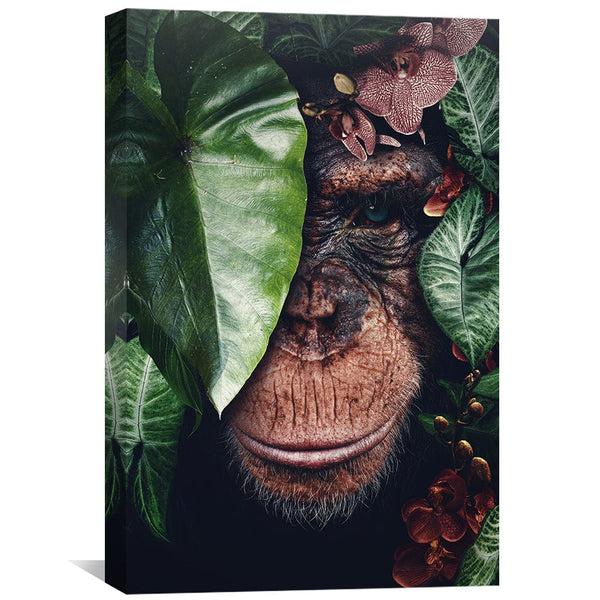 Chimpanzee Canvas Art Clock Canvas